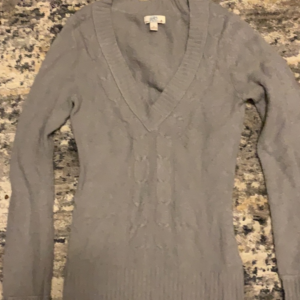 Grey fuzzy sweater size medium.